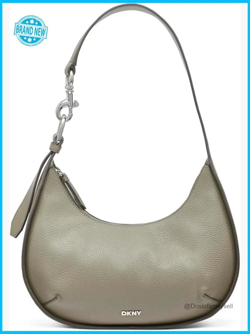 Hobo Bag Polyurethane Shoulder Bag Zipper Closure Medium Crossbody